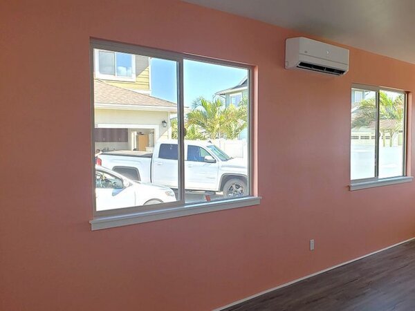 Interior walls painted a nice orange color