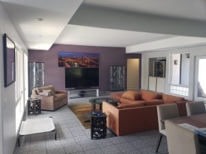 Living room with purple wall - Bernardo's Painting