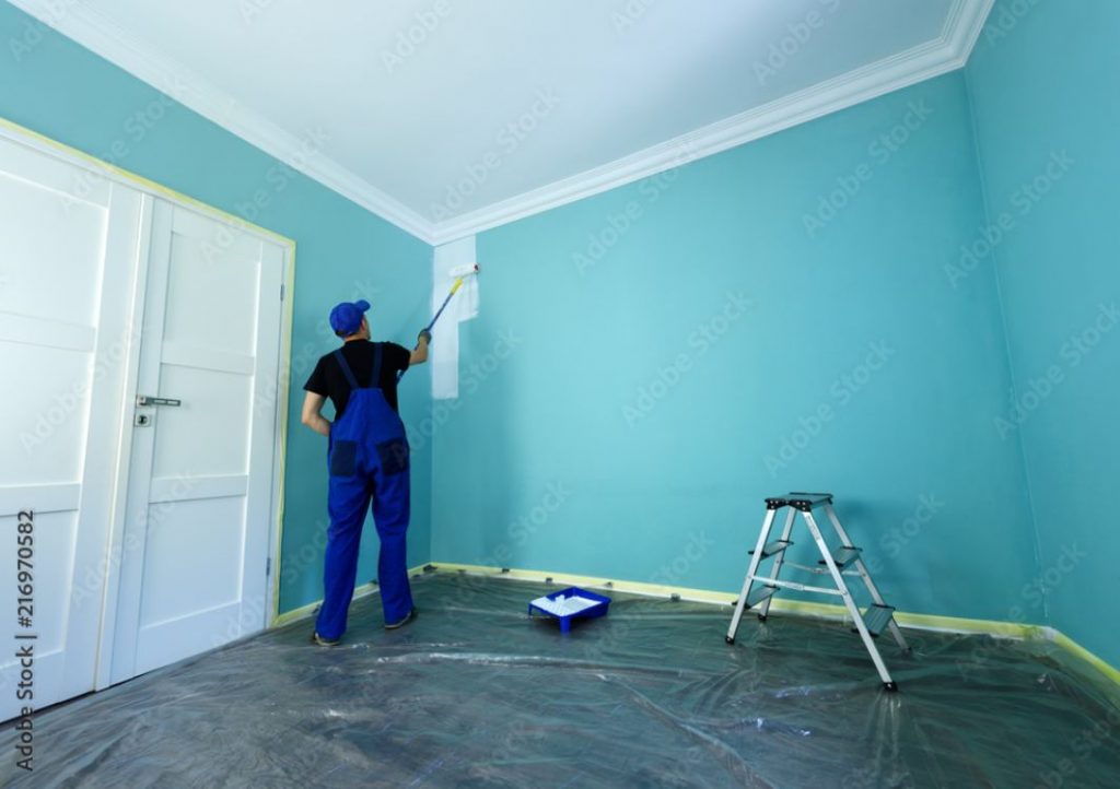 Painting a room light blue using interior eggshell paint