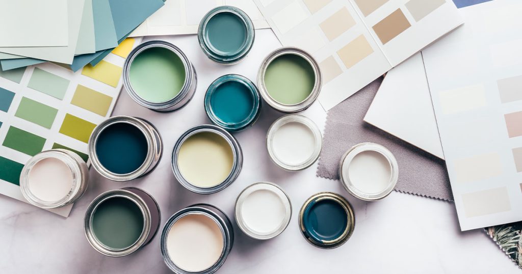 The Difference Between Lacquer And Paint 16 Assorted paint samples in various shades and color swatches, ideal for interior design and home renovation projects.